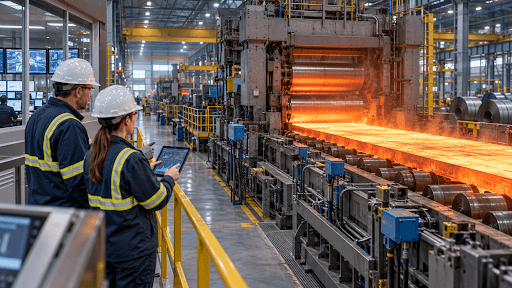 Metalworking Industry 4.0 in a modern smart steel plant